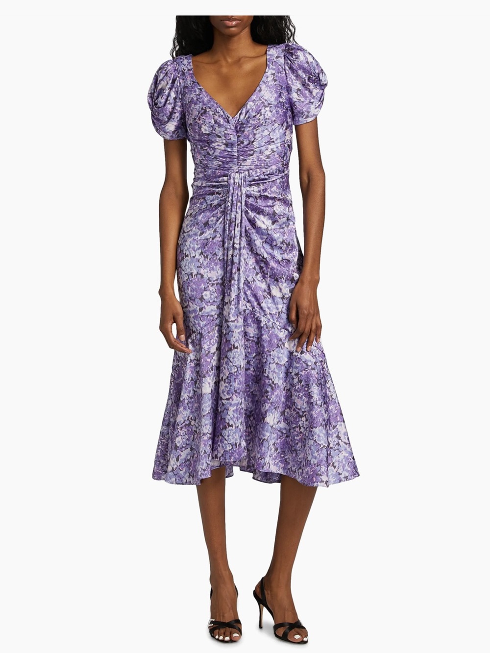 Cinq á Sept Walker Hydrangea Midi-Dress